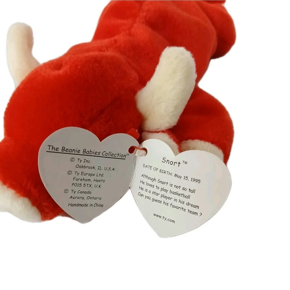 Ty Beanie Buddy Snort the Bull Plush‎ Toy Kids 1995 Collectible #Ty10